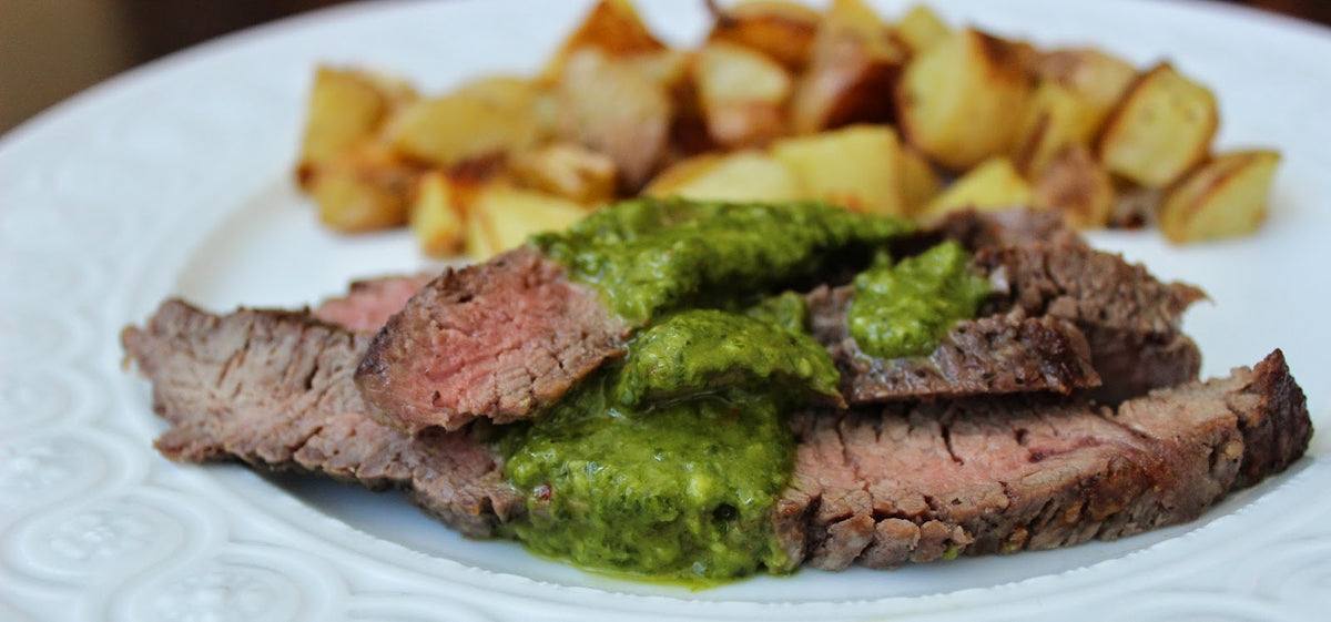 Recipe | Flat Iron Steak with Ramp Chimichurri &ndash; Foxhollow Farm